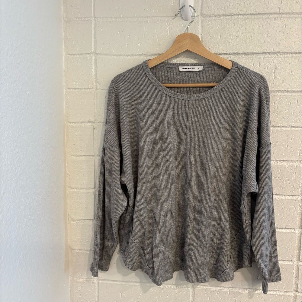 Woolworths grey long sleeve top
